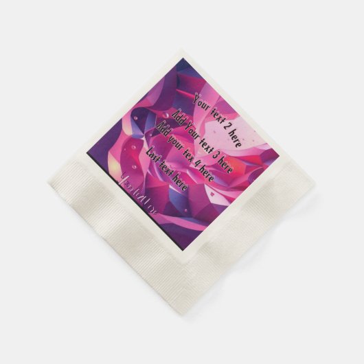 Party aus rosa Papier Serviette (Ecke)