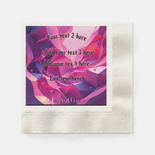 Party aus rosa Papier Serviette (Vorderseite)