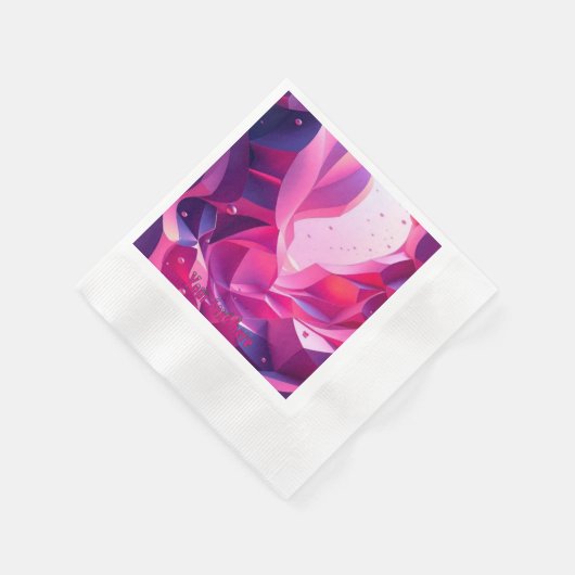 Party aus rosa Papier Serviette (Ecke)