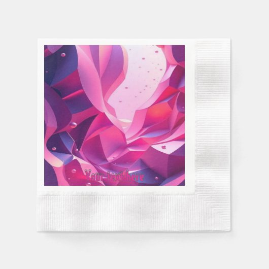 Party aus rosa Papier Serviette (Vorderseite)