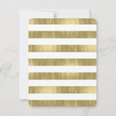 Party aus rosa und goldenem Tee Einladung (Rückseite)