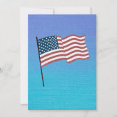 Party aus Rot, Weiß und Blau des Amerikanischen Un Einladung (Rückseite)