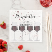 Party aus Rotwein Serviette (Beispiel)