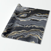 Party aus schwarzem Goldkohlebergwerk Geschenkpapier (Ungerollt)