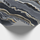 Party aus schwarzem Goldkohlebergwerk Geschenkpapier (Ecke)