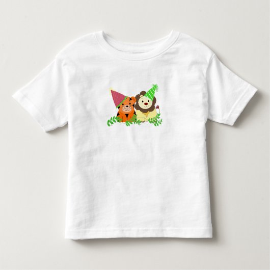 Party aus Tiger und Löwe Kleinkind T-shirt (Vorderseite)