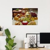Party aus Wein und Käse Poster (Heimbüro)