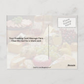 Party aus Wein und Käse Postkarte (Rückseite)