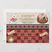 Party aus weißem Kaninchenteppich Einladung (Vorderseite)