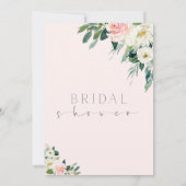 Party aus weißem Tee und weißem Blumenkohl Brautpa Einladung (Rückseite)