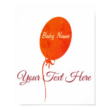 Party Baby Dusche Red Balloon Heart Bow Baby