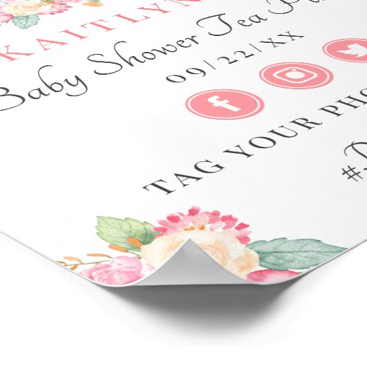 Party: | Babydusche Begrüßung Poster (Ecke)