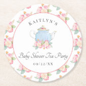Party: | Babydusche Runder Pappuntersetzer (Vorderseite)
