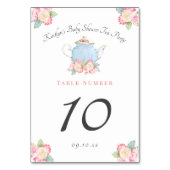 Party: | Babydusche Tischnummer (Rückseite)