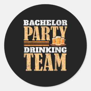 Party Bachelor Drink Team Bierbrauerei Raum _1 Runder Aufkleber