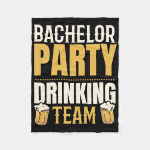 Party Bachelor Drink Team Groomsquad Groom Squa Fleecedecke