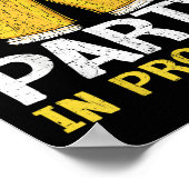 Party Bachelor in progress Beer Wedding Groom Brid Poster (Ecke)