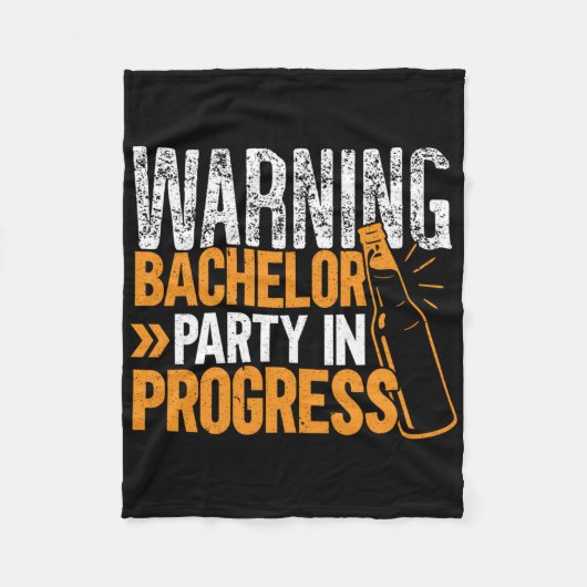 Party Bachelor in Progress Groomsquad Groomad Squa Fleecedecke (Vorderseite)