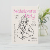Party Bachelorette Einladung (Stehend Vorderseite)