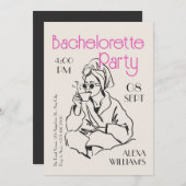 Party Bachelorette Einladung (Vorne/Hinten)