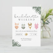 Party Bachelorette Weekend Einladung (Stehend Vorderseite)