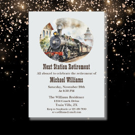 Party-Bahnhof für Ruhestandsbahnen Einladung
