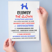 Party Ballon Kinder Entertainer, Clownwerbung Flyer (Hand)