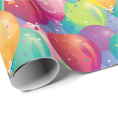 Party-Ballone Geschenkpapier (Rolleneckpunkt)