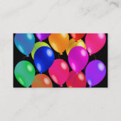 Party-Ballone in einem Regenbogen von Farben Visitenkarte (Rückseite)