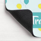 Party-Ballons in Blau Mousepad (Ecke)