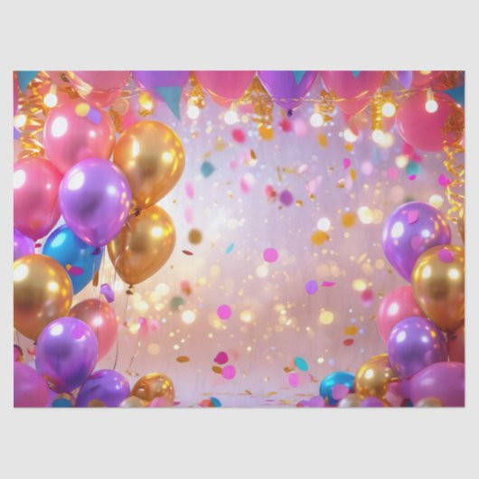 Party Balloon Bliss Seidenpapier (Vorderseite)