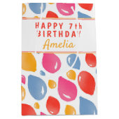 Party Balloon Pattern Kid`s Geburtstag Mittlere Geschenktüte (Vorderseite)