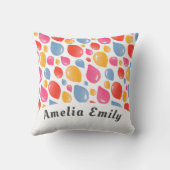Party Balloon Pattern Kid`s Name Kissen (Rückseite)