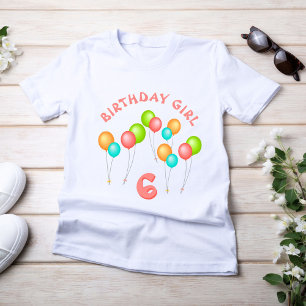 Party Balloons Birthday Girl T-Shirt