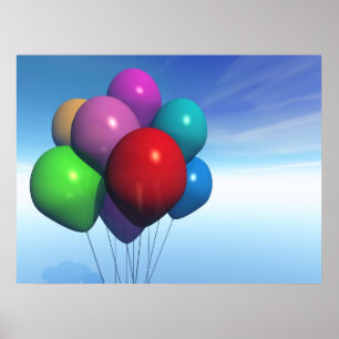 Party Balloons Bündel drucken Poster