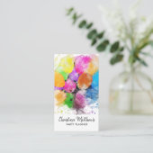 Party Balloons Business Card Visitenkarte (Stehend Vorderseite)