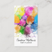 Party Balloons Business Card Visitenkarte (Vorderseite)
