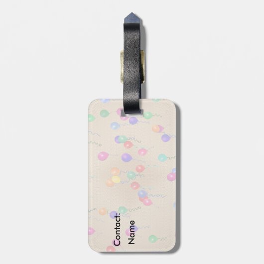 Party Balloons Gepäckanhänger (Rückseite vertikal)