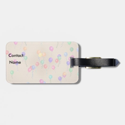Party Balloons Gepäckanhänger (Rückseite horizontal)