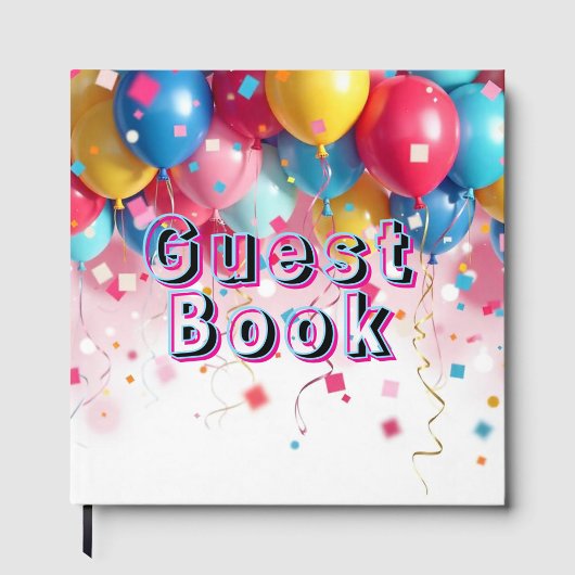 Party Balloons Guest Book Gästebuch