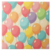 Party balloons in different colors fliese (Vorderseite)