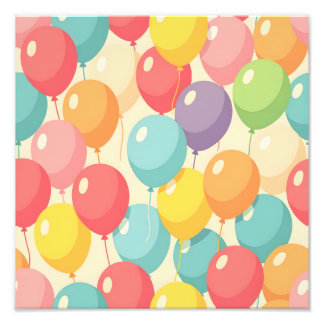 Party balloons in different colors fotodruck