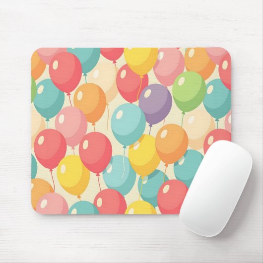 Party balloons in different colors mousepad (Mit Mouse)