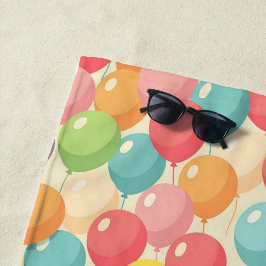 Party balloons in different colors strandtuch (Beispiel)