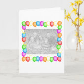 Party Balloons Karte (Gelbe Blume)