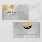 Party Balloons / Masken Visitenkarte (Vorne/Hinten)