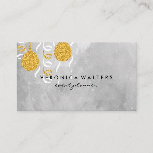 Party Balloons / Masken Visitenkarte (Vorderseite)