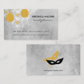 Party Balloons / Masquerade Masken Visitenkarte (Vorne/Hinten)