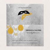 Party Balloons / Masquerade Masken Visitenkarten (Außenseite Aufgefaltet)