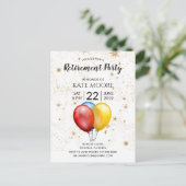 Party Balloons Star Confetti Ankündigungspostkarte (Stehend Vorderseite)